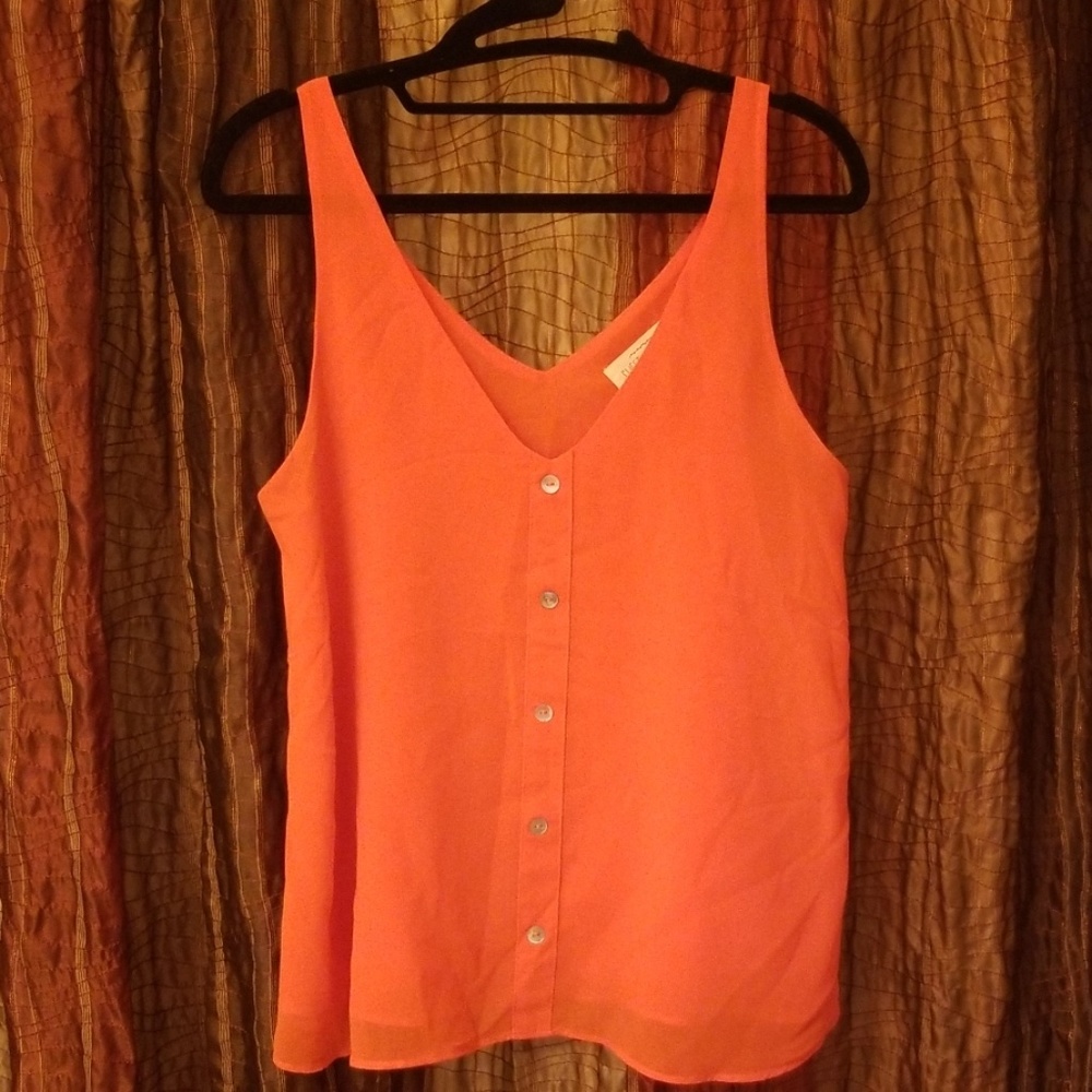 Sweet wanderer sheer orange blouse.
